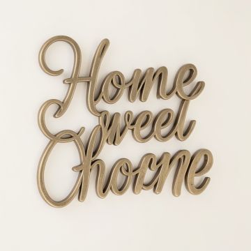 Home Sweet Home 3D Cursive Wall Décor (synthetic illustration; no displayed measurements)