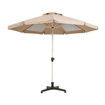 26 Led Solar Patio Rectangular Umbrella Outdoor 10 X 6.5Ft Market Table
