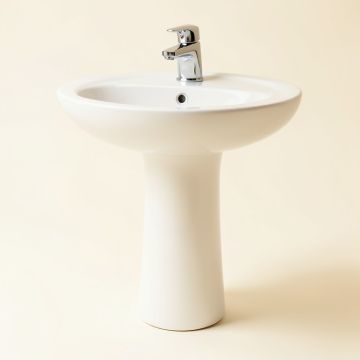 Archer® Vitreous China Pedestal Bathroom Sink (synthetic illustration; no displayed measurements)