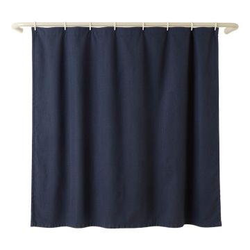 Juniper Arc Shower Curtain Hanging Flat From A Plain Rod