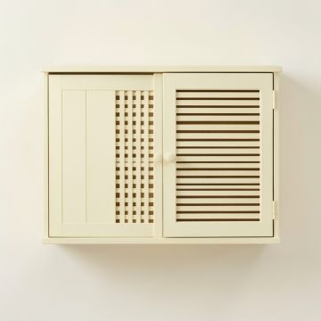 Aspen Brook Wall-Mounted Entry Cabinet - Cream (synthetic illustration; no displayed measurements)
