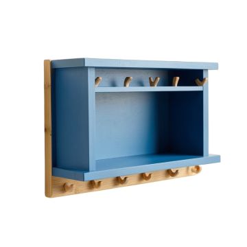 Linden Crossing Wall-Mounted Entryway Organizer Shelf - Blue