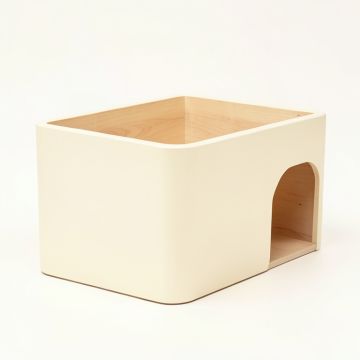 Sage Bluff Empty Furniture-Style Litter Enclosure - Cream (synthetic illustration; no displayed measurements)