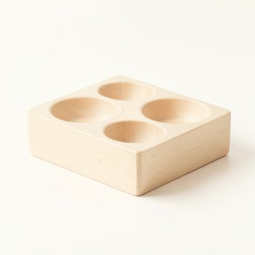 Moss Bend Pet Feeding Stand With Two Plain Empty Bowls - Ivory (synthetic illustration; no displayed measurements)