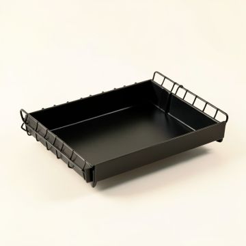 Brook Branch Empty Under-Desk Cable Tray - Black (synthetic illustration; no displayed measurements)