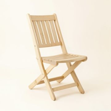 Juniper Brook Folding Outdoor Chair - Beige (synthetic illustration; no displayed measurements)