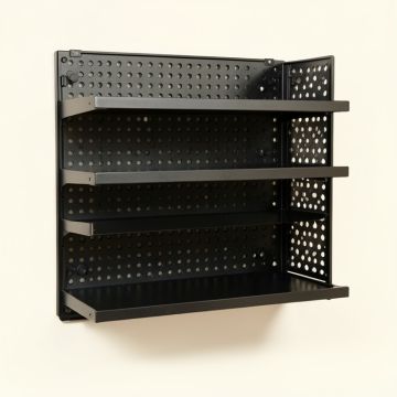 Laurel Dale Empty Wall-Mounted Tool Organizer Panel - Black (synthetic illustration; no displayed measurements)
