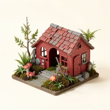 Tavernier Barn Fairy Garden (synthetic illustration; no displayed measurements)