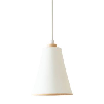 Reed Crossing Pendant Light Suspended From One Plain Cable - White