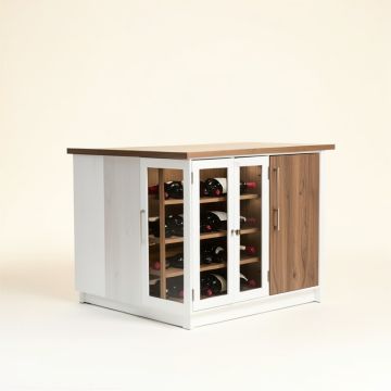 Bennettsville Bar With Wine Storage (synthetic illustration; no displayed measurements)