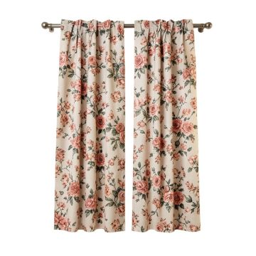 Gladeview Floral Room Darkening Rod Pocket Curtains Drapes