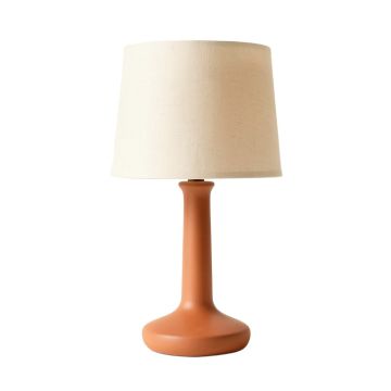 Laurel Bluff Table Lamp With A Plain Fabric Shade - Terracotta