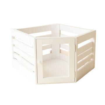 Aspen Edge Empty Furniture-Style Pet Crate - White (synthetic illustration; no displayed measurements)