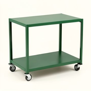 Dune Arc Empty Rolling Workshop Cart (synthetic illustration; no displayed measurements)