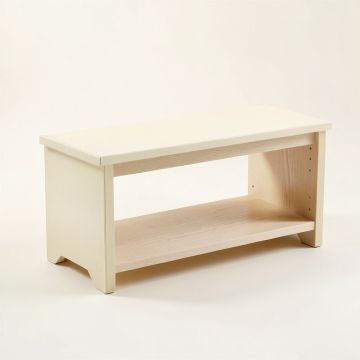 Field Bridge Indoor Bench - Cream (synthetic illustration; no displayed measurements)