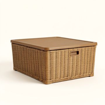 Wicker 22 Gallon Resin/Plastic Storage Bench (synthetic illustration; no displayed measurements)