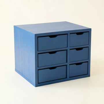 Rowan Edge Small-Parts Storage Drawer Cabinet - Blue (synthetic illustration; no displayed measurements)