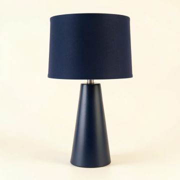 Pine Dale Table Lamp With A Plain Fabric Shade - Navy (synthetic illustration; no displayed measurements)