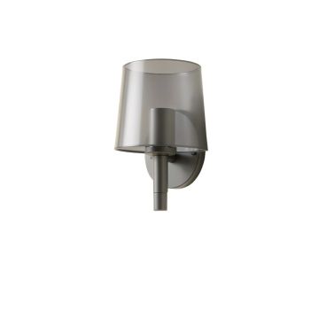 Heath Canyon Wall Sconce Mounted On A Plain Wall - Gray