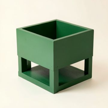 Ash Brook Empty Raised Planter - Green (synthetic illustration; no displayed measurements)