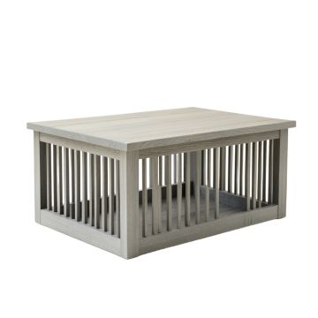 Fern Crest Empty Furniture-Style Pet Crate - Gray