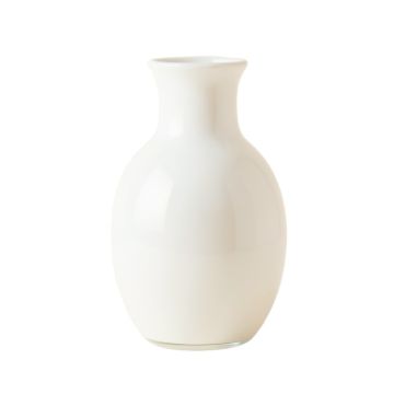 Olive Branch Empty Decorative Vase - White