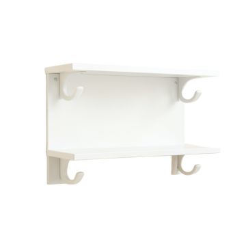 Clay Dale Wall-Mounted Entryway Organizer Shelf - White