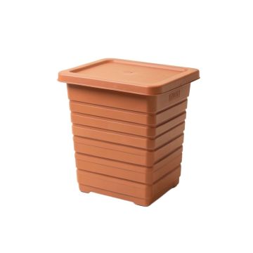 Ridge Brook Closed Garden Compost Bin - Terracotta