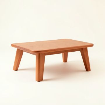 Birch Arc Coffee Table (synthetic illustration; no displayed measurements)