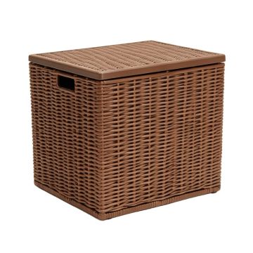 73 Gallon Resin Wicker Deck Box