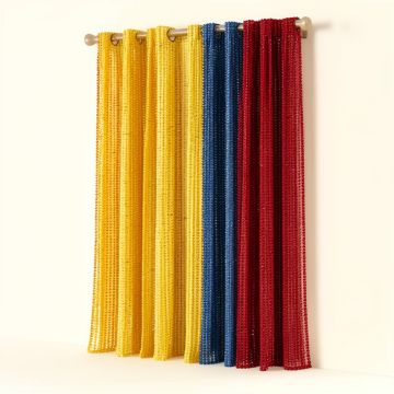 Jodie-Ann Circle Beaded Bamboo Sheer Single Curtain Panel (synthetic illustration; no displayed measurements)