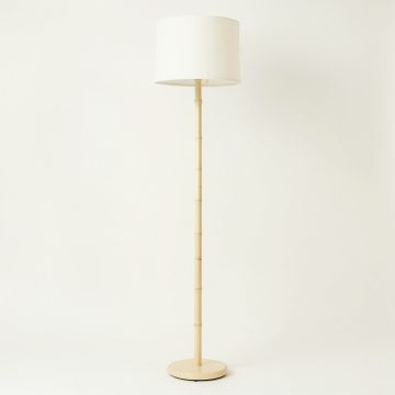 Harbor Brook Floor Lamp With A Plain Fabric Shade - Ivory (synthetic illustration; no displayed measurements)