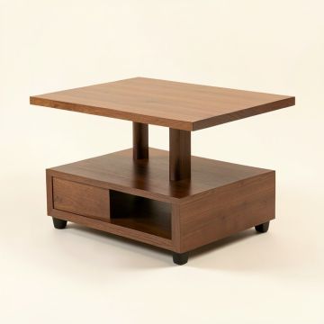 Nido Floor Shelf Coffee Table With Storage (synthetic illustration; no displayed measurements)