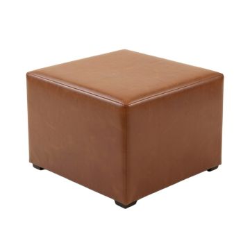 Brilon 15 '' Wide Faux Leather Square Storage Ottoman
