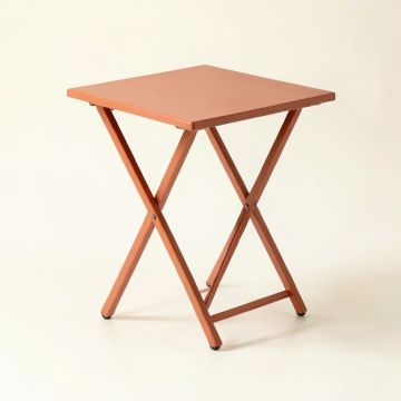Ash Bluff Compact Balcony Table - Terracotta (synthetic illustration; no displayed measurements)
