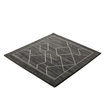 Babich Geometric Shag Dark Gray Area Rug