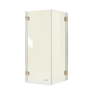 `` Aqua Ultra 44.75 '' '' W X 72 '' '' H Hinged Frameless Shower Door With Clearmax Technology ``