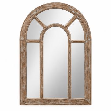 Lystra Rustic Distressed Accent Mirror