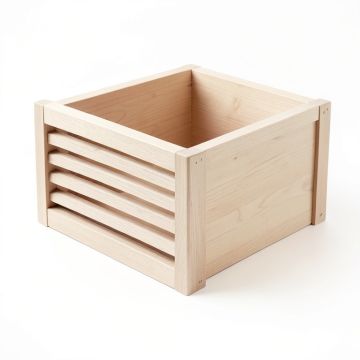 Clay Bend Empty Furniture-Style Litter Enclosure - Beige (synthetic illustration; no displayed measurements)