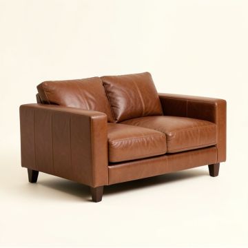 Newsbury 69.7 '' Wide Faux Leather Square Arm Sofa (synthetic illustration; no displayed measurements)