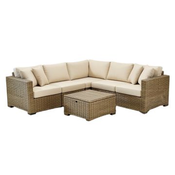 Outdoor Garden Patio Furniture 7-Piece Pe Rattan Wicker Sectional Cushioned Sofa Sets (synthetic illustration; no displayed measurements)