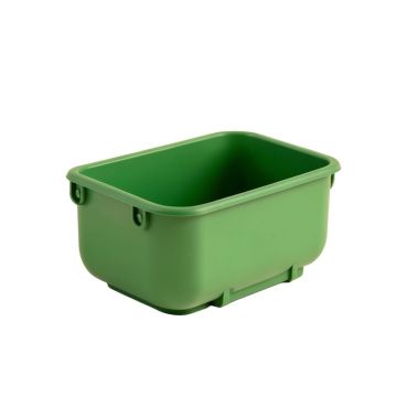 Summit Crest Empty Railing Planter With Integral Brackets - Green