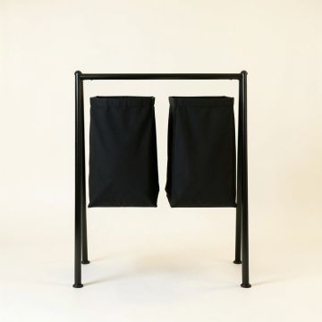 Alder Arc Laundry Sorting Station With Plain Removable Bags (synthetic illustration; no displayed measurements)