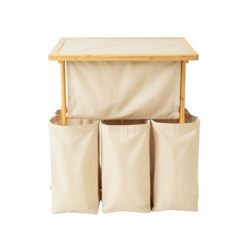 Birch Branch Laundry Sorting Station With Plain Removable Bags - Beige (synthetic illustration; no displayed measurements)