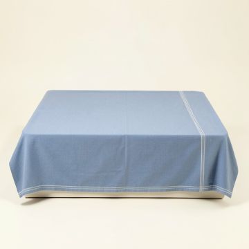 Heath Crest Flat Bed Sheet - Blue (synthetic illustration; no displayed measurements)