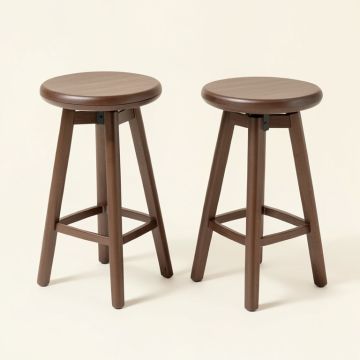 2 Piece Outdoor Swivel High Bar Stools (synthetic illustration; no displayed measurements)