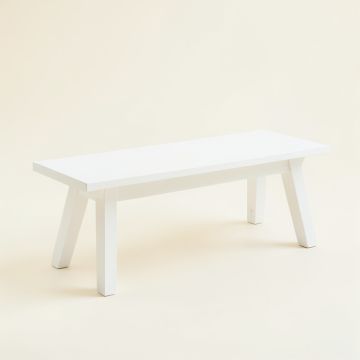 Alder Bridge Indoor Bench - White (synthetic illustration; no displayed measurements)