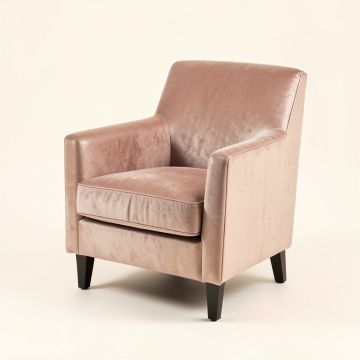 Tower Place Upholstered Arm Chair In Rose-Gold (synthetic illustration; no displayed measurements)
