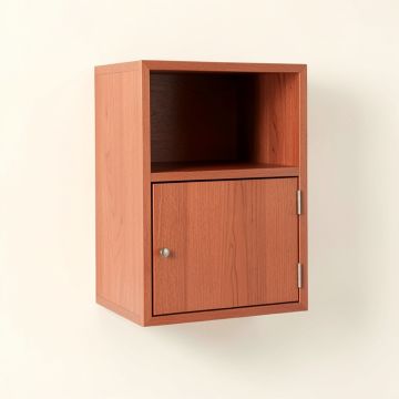 Wren Bend Wall-Mounted Entry Cabinet - Terracotta (synthetic illustration; no displayed measurements)