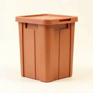 Maple Arc Closed Outdoor Storage Box - Terracotta (synthetic illustration; no displayed measurements)
